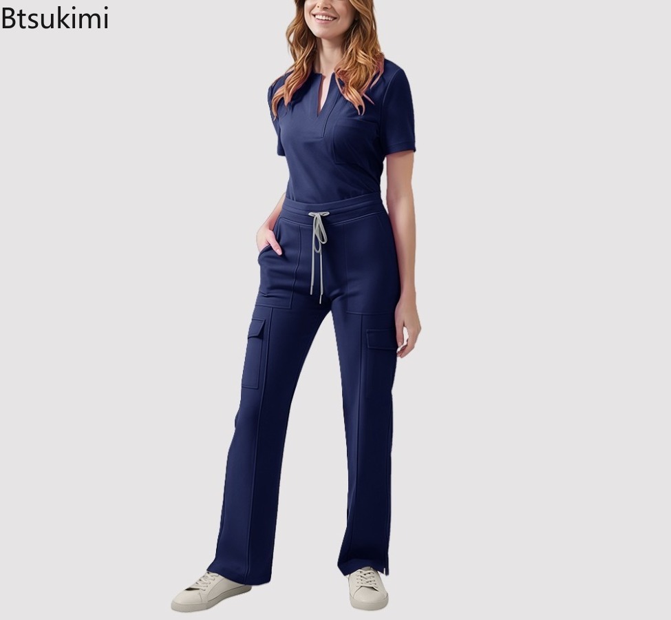 Seragam Scrub Medis Wanita Set - Medical Lab Uniform ulasan dan harga