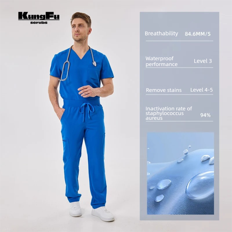 KUNGFU SCRUBS Seragam Pria Set - Medical Lab Uniform ulasan dan harga